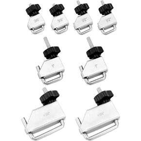QWORK Fluid Line Clamp kit, 8-Piece Vacuum Line Pipe Pinch Off Clamps, Vacuum Radiator Fuel Line Clamps, 4 Sizes (3/8", 1/2", 1", 1-3/4")