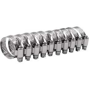 مشابك خرطوم، مشابك خرطوم خط وقود ترس دودي من الفولاذ المقاوم للصدأ، 6-12 مم (1/4-1/2 بوصة) (5) in Kuwait