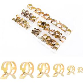 Spring Hose Clamp Assortment Kit,6 Size Spring Clamps for Fastening Vacuum Line,Silicone Tubing,Hose Pipe & Fuel Line Clamp,Universal Small Hose Clamps For Car Truck SUV(60PCS)