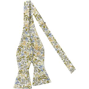 Jacob Alexander Men's Tropic Bouquet Floral Pattern Traditional Freestyle Self-Tie Bow Tie