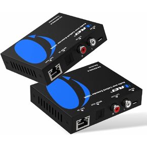 OREI Audio Over Cat5e/6 Extender Upto 900 Feet - Extend Digital Optical Coxial Toslink Signal Over LAN Ethernet Power Over Cable for Long Distance Extension Dolby Digital, DTS 4.1, DTS-HD, PCM