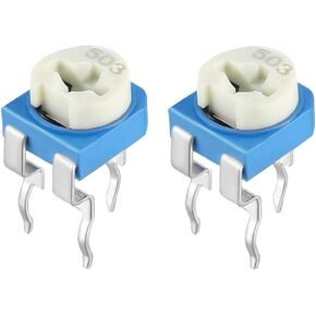 uxcell 20 Pcs 50K Ohm Variable Resistors Top Adjustable Horizontal Cermet Potentiometer