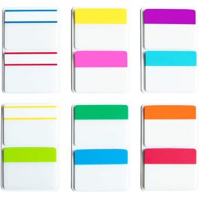 KICNIC 2 Inch Sticky Tabs Index Tabs 240 Pieces, Colored Reading Tabs Self Adhesive, Arrow Flags Pages Markers for Binder, Books, File Folders and Notebook [12 Colors] Writable, Repositionable