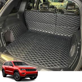 7DEEKEI for 2011-2021 Jeep Grand Cherokee Trunk Mat and Rear Backrest Mat Cargo Liners All Weather Anti-Slip