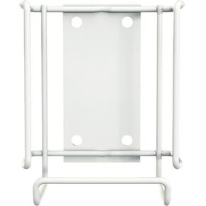 WIPESPLUS Wall Bracket Wipes Canister Holder with Screw and Tape Mounting Hardware for Supermarkets, Retail, and Business, 6.5 Inches, White