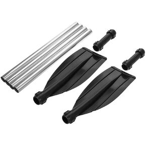 Ejoyous 2 Piece Kayak Paddle, Adjustable Detachable Aluminum Alloy Paddle Lightweight Ribbed Kayak Paddle Oars for Inflatable Boats Rubber Boat Air Mattresses