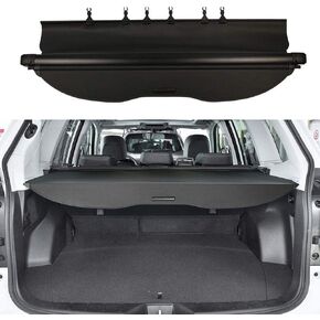 غطاء شحن BOPARAUTO لملحقات Subaru Forester 2014-2016 2017 2018 مع ستارة خلفية غطاء صندوق السيارة الخلفي (الباب الخلفي اليدوي) (لا يناسب البوابة الخلفية للطاقة)