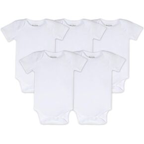 Burt's Bees Baby Unisex Baby Bodysuits, 5-Pack Short & Long Sleeve One-Pieces, 100% Organic Cotton