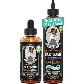 مجموعة أدوات العناية بالأذن الأصلية للكلاب من MISTER BEN - تتضمن منشطًا وغسولًا in Kuwait