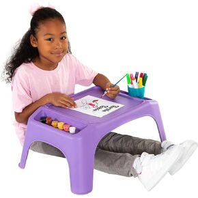 صينية مكتب للأنشطة على شكل سلحفاة للأطفال من LapGear مع أماكن تخزين للوجبات الخفيفة واللعب والفصول الدراسية والألعاب الحسية - أرجواني - طراز رقم 20102 in Kuwait