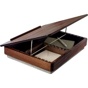 ROSSIE HOME Acacia Wood Easel Lap Desk مع مساحة تخزين - Java - يناسب أجهزة الكمبيوتر المحمولة حتى 17.3 بوصة - الطراز رقم 76501