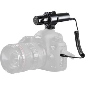Sevenoak SK-SVM10 Aluminum Stereo Video Condensor Microphone with Deadcat, Shockmount, Soft & Hard Cases for Nikon, Sony and Canon DSLR Cameras and Camcorders