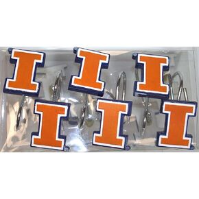 Northwest Illinois Fighting Illini Shower Curtain Rings