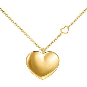 Myrnaist Gold Heart Necklaces for Women Graduation Gifts Simple Small Heart Pendant Necklace Dainty 18k Gold Necklaces for Teen Girls Birthday Gifts