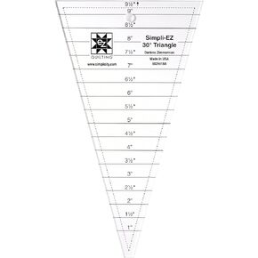 EZ Quilting 30 Degree Triangle Ruler, White