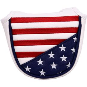 USA Stars and Stripes Magnetic Closure Golf Mallet Putter Head Cover for Odyssey Scotty Cameron Golf Builder