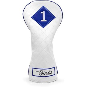 Golf Club Head Covers for Drivers, Fairway Woods, and Hybrids, Premium Leather Golf Headcovers Set with Interchangeable No. Tags Fits Callaway, Tiltiest, Taylormade etc.
