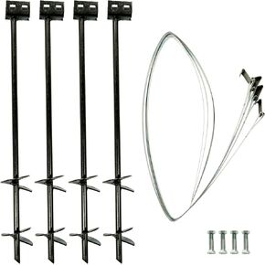 30 in. x 3/4 in. Double Head anchoring kit with Straps and Bolts (4-Pack)
