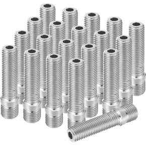 ACROPIX M14x1.5 to M12x1.5 58mm Wheel Stud Fit for Audi - Pack of 20 Silver Tone