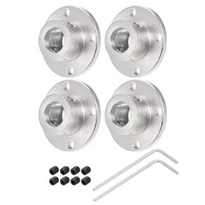 MECCANIXITY 4pcs 11mm Flange Coupling Connector, Shaft Axis Fittings for DIY RC Model Motors, with 8pcs Fastening Screw 2pcs M2 Hex Wrench