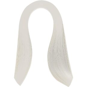 Fdit 600 Paper Quilling Strips, DIY Quilling Paper Width 3mm Length 39cm Pure Color Origami Paper Hand Craft Decoration (White)