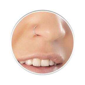 Fake Nose Ring Clip Hammered Gold - 20 Gauge Faux Nose Ring No Piercing Needed - Fake Nose Jewelry