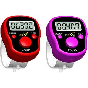 Electronic Finger Counter, Digital Finger Counter Tasbeeh Handheld, Pitch Tally 5-Digit Number Clicker for Accurate Tracking in Coaching, Knitting, Fishing, Golf&Rowing Beeps at Every 100 Counting