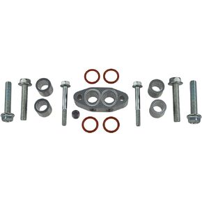 ICT Billet LS Turbo Oil Feed Line Adapter - Cooler Spacer for LS3 Camaro Supply Hose 551591