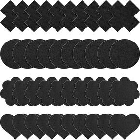 40Pcs Disposable Breast Covers, 4 Styles Nipple Covers Pasties Self-Adhesive Bra Pad, No Show Satin Breast Petals Stickers