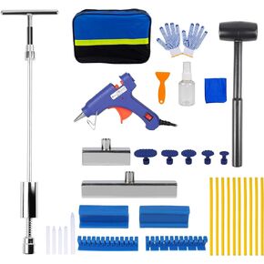 Lararsa Dent Puller Kit - Adjustable Paintless Dent Removal Kit for Cars,Car Dent Remover Puller, Dent Repair Kit with Slide Hammer T-Bar,Refrigerator Door Ding,Hail Dent Repair
