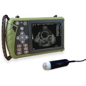 DAWEI Veterinary Ultrasound Machine for Pregnancy Portable Vet Handheld Scanner B-Ultra Sound Lightweight Ultrasound with 3.5Mhz Waterproof Probe for Pig,Sheep,Dog use