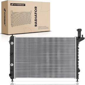 A-Premium Engine Coolant Radiator Assembly with Transmission Oil Cooler Compatible with Buick Enclave & Chevy Traverse & GMC Acadia & Saturn Outlook, 2007-2017, Automatic Trans, Replace# 84079536