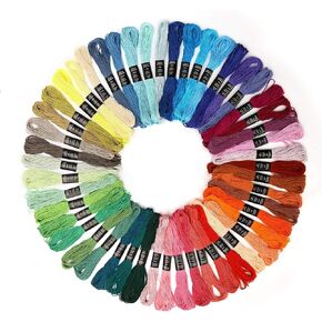 خيط تطريز مايدير، خيط تطريز من القطن الخالص، سوار الصداقة، خيط غرز متقاطعة لحرف التطريز اليدوية، طقم خيط تطريز يدوي الصنع (قطن مصري-100) in Kuwait