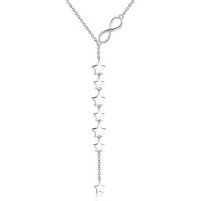 AXOMY Star Y Necklace for Women 925 Sterling Silver Star Pendant Star Jewelry Gifts for Women Girls