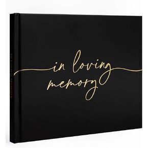 Funeral Guest Book for Memorial Service - in Loving Memory Funeral Guest Book | Celebration of Life Guest Book with Memory Table Sign & Back Pocket - Hardcover Guest Sign in Book for Funeral Service
