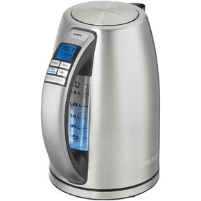 Cuisinart PerfecTemp 1.7-Liter 1500-Watt Stainless Steel Cordless Programmable Kettle with Six Presets, Stay-Cool Handle, and 360-Degree Swivel Power Base With LED display
