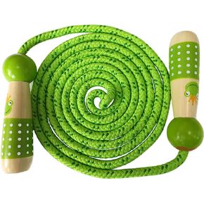 Jump Rope Kids, Children Adjustable Cotton Skipping Rope with Wooden Handle for Boys and Girls Fitness Training/Exercise/Outdoor Activity Fun Toy(7.2ft)