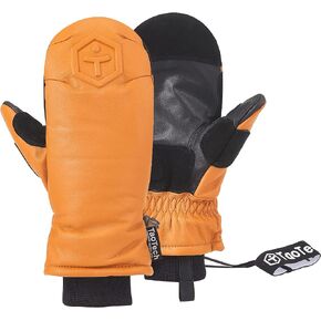 TaoTech Snowboard Gloves Mittens Genuine Leather Equipped with Wrist Guard Men's Women's Ski Gloves with Protector and Inner
