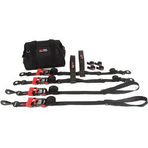 SpeedStrap Ultimate UTV 1.5" Tire-Bonnet and Through-Wheel Tie-Down Kit - Secure UTV to Trailer, Includes (2) Tire Bonnets, (2) Wheel Lasso Straps, Speedwraps, Storage Bag