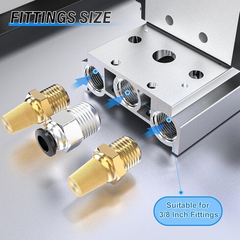 TAILONZ PNEUMATIC 200M 2-Position Manifold 4V210-08 1/4 Inch Solenoid Valve Base Manifold Solenoid Valve Base With Accessories in Saudi Arabia
