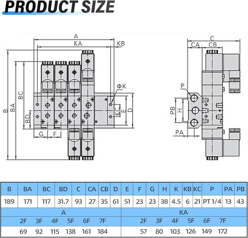 TAILONZ PNEUMATIC 200M 2-Position Manifold 4V210-08 1/4 Inch Solenoid Valve Base Manifold Solenoid Valve Base With Accessories in Kuwait