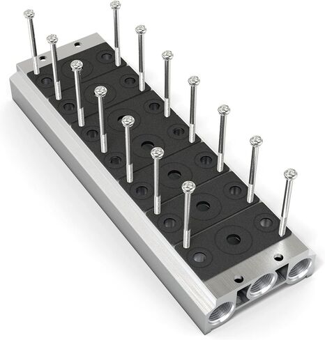 TAILONZ PNEUMATIC 200M 2-Position Manifold 4V210-08 1/4 Inch Solenoid Valve Base Manifold Solenoid Valve Base With Accessories in Kuwait