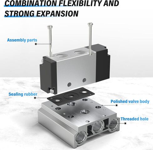 TAILONZ PNEUMATIC 3/8 بوصة 300 متر 4-موضع مشعب 4V310-10 قاعدة صمام الملف اللولبي المنوع قاعدة صمام الملف اللولبي مع الملحقات in Kuwait