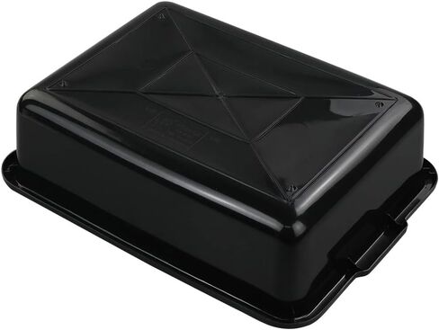 8 Liters Plastic Commercial Bus Tub Set of 4, Black Rectangle Plastic Dish Pans in Saudi Arabia
