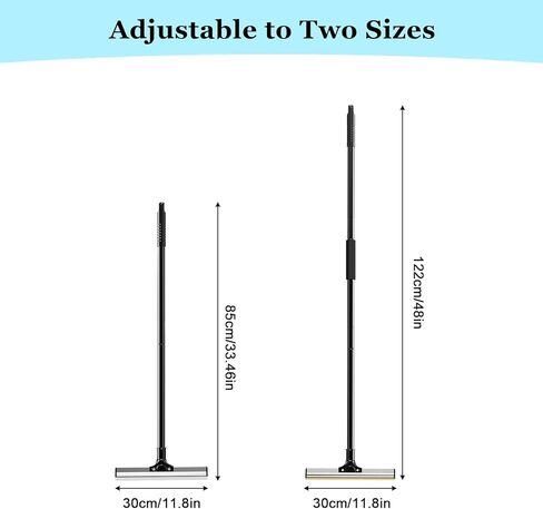 Adjustable Handle Pet Hair Remover Long Handle Carpet Rake Reusable Pet Hair Removal Broom Cleaner Tool Wet Dry 2 in 1 Design Suitable for Carpets Car Mats and Smooth Floors Tiles Glass in Kuwait