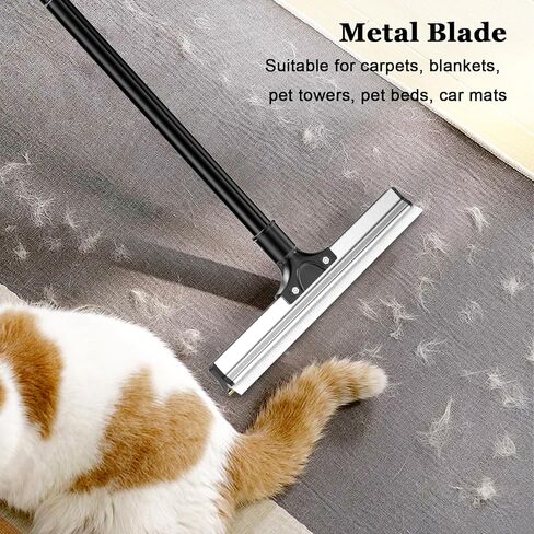 Adjustable Handle Pet Hair Remover Long Handle Carpet Rake Reusable Pet Hair Removal Broom Cleaner Tool Wet Dry 2 in 1 Design Suitable for Carpets Car Mats and Smooth Floors Tiles Glass in Kuwait