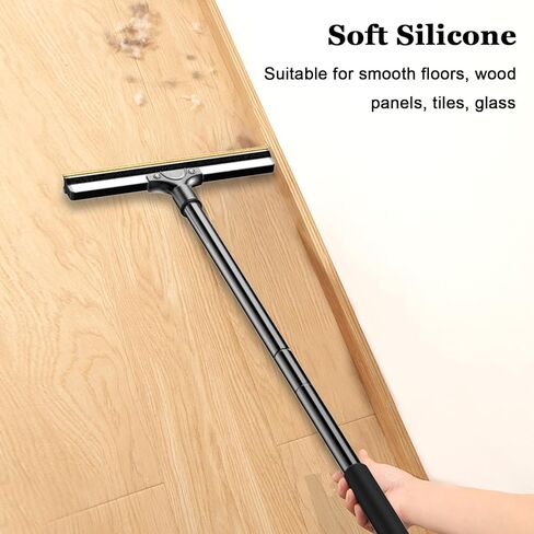 Adjustable Handle Pet Hair Remover Long Handle Carpet Rake Reusable Pet Hair Removal Broom Cleaner Tool Wet Dry 2 in 1 Design Suitable for Carpets Car Mats and Smooth Floors Tiles Glass in Kuwait