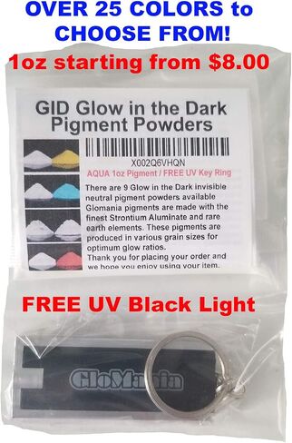 Glow in The Dark Neutral Invisible Strontium Aluminate Glow in The Dark Fluorescent Pigment Powder (Salmon glows SALMON/ORANGE, 2oz) in Saudi Arabia