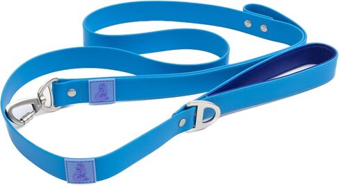 Heavyweight Designer Waterproof Dog Leash in Unique Colors with Locking Carabiner Clip & 2 Handles - 6FT Long - Dirt-Resistant - for Medium, Large and Giant Dogs (Candy Blue/Ultramarine, Wide) in Kuwait