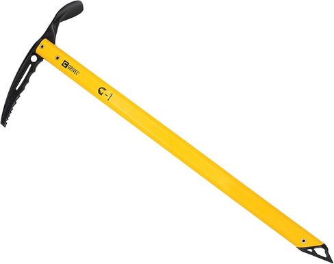 فأس الجليد من سينج روك جريفيل G1 من الفولاذ الكربوني المتين | عظيم لتسلق الجبال | أصفر، 58 سم in Kuwait